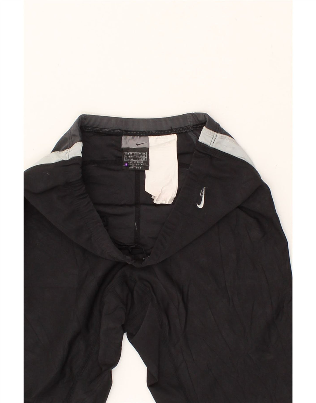 NIKE Womens Capri Tracksuit Trousers UK 10/12 Medium Black Colourblock Vintage Nike and Second-Hand Nike from Messina Hembry 