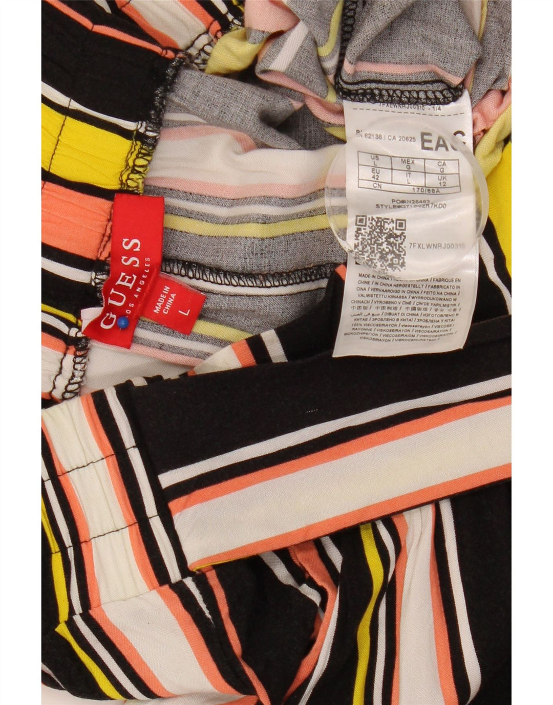 Guess Casual Bukser til kvinder UK 12 Medium W32 L30 Flerfarvet Stribet