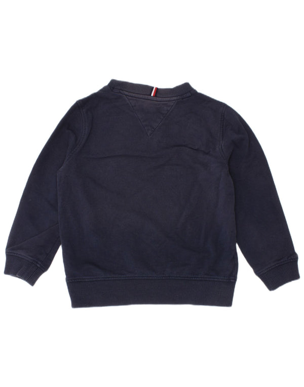 Tommy Hilfiger drenge grafisk sweatshirt trøje 3-4 år marineblå bomuld