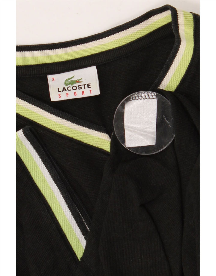 LACOSTE Herre T-Shirt Top størrelse 3 Lille sort bomuld