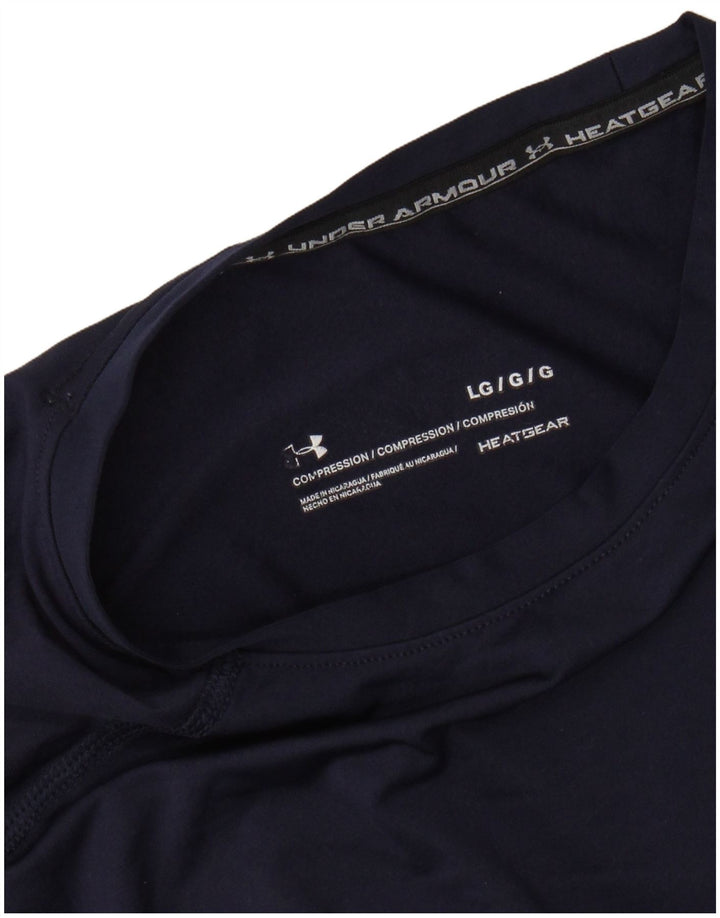 UNDER ARMOUR Dame Heat Gear Vest Top UK 14 Large Navy Blue