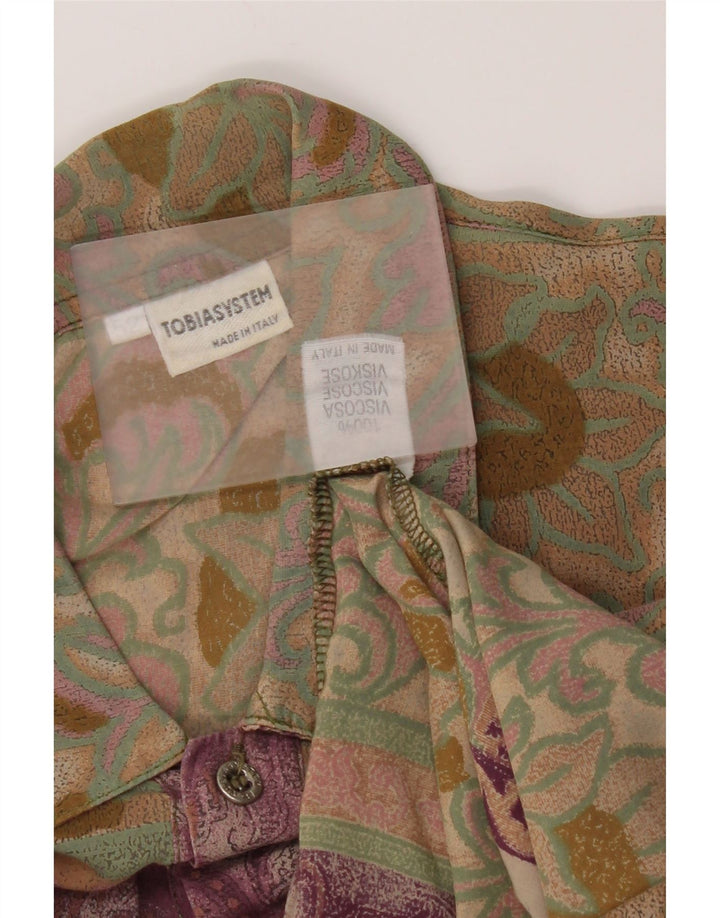 Vintage kortærmet herretrøje IT 52 Stor flerfarvet blomster