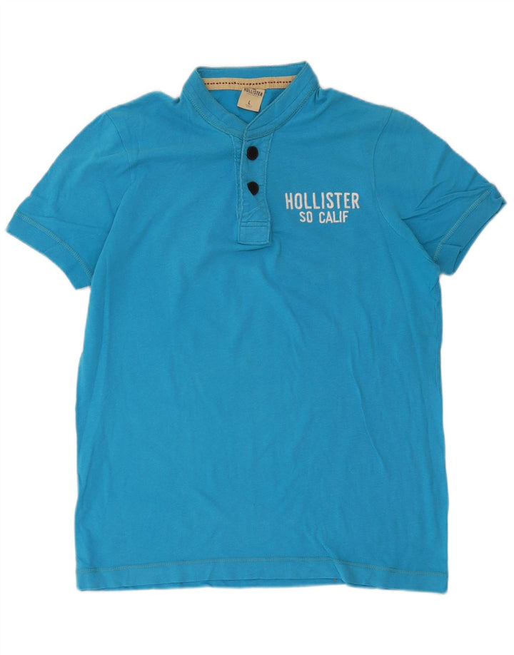 Hollister herre poloskjorte stor blå bomuld