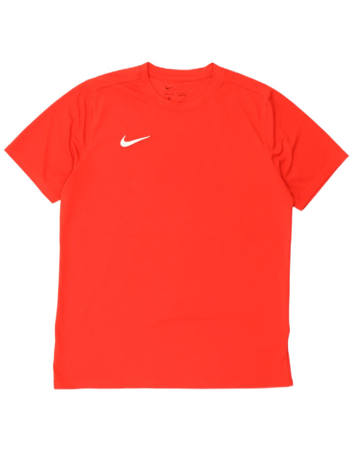 Nike Herre Dri Fit T-Shirt Top XL Rød Polyester