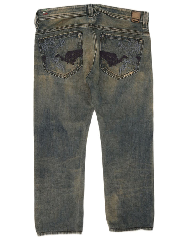 Diesel Herre Thanaz Cropped Jeans W32 L24 Blå Bomuld