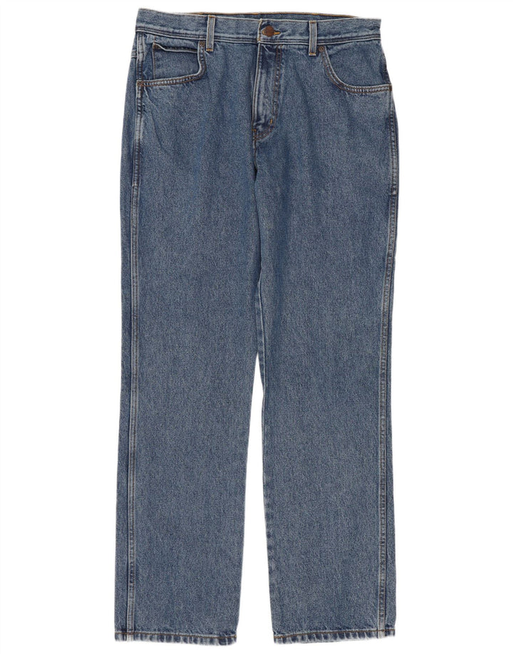 Wrangler Herre Regular Fit Straight Jeans W34 L32 Blå Bomuld