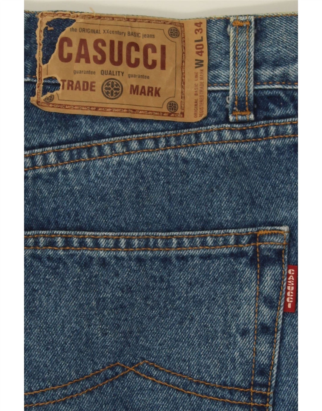 CASUCCI Womens Straight Jeans W40 L34 Blue Cotton Vintage Casucci and Second-Hand Casucci from Messina Hembry 