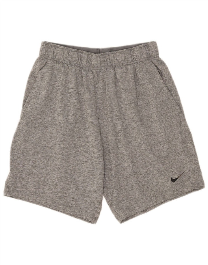 NIKE Dri Fit sportsshorts til kvinder DK 14 Large, grå flækket polyester