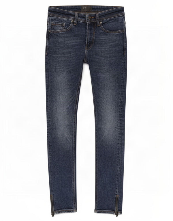 Zara Herre Skinny Jeans EU 38 Small W30 L29 Blå Bomuld