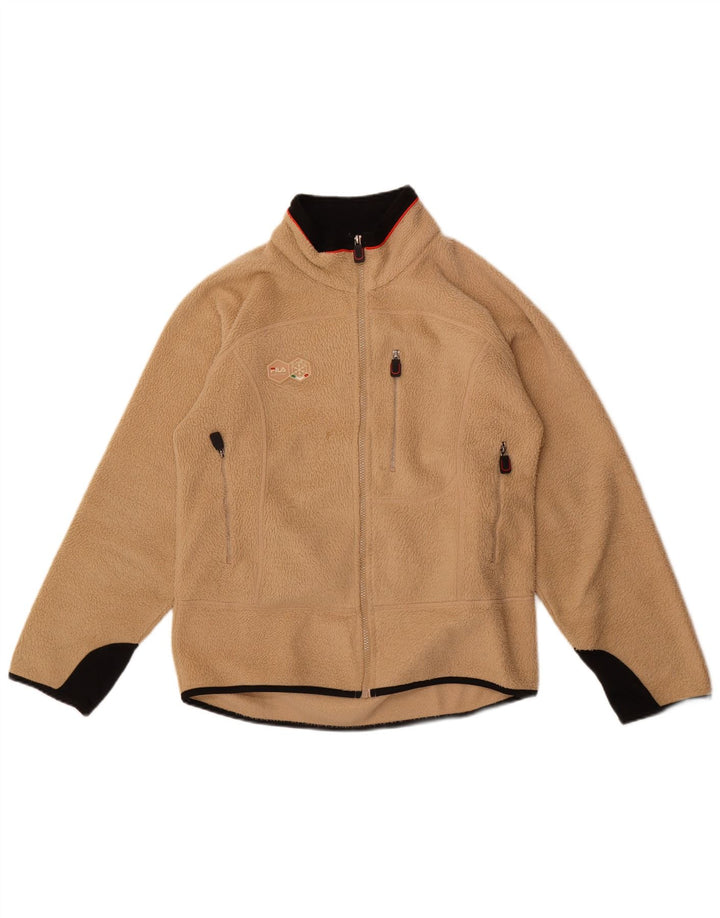 Fila Herre Fleecejakke UK 38 Medium Beige Colourblock