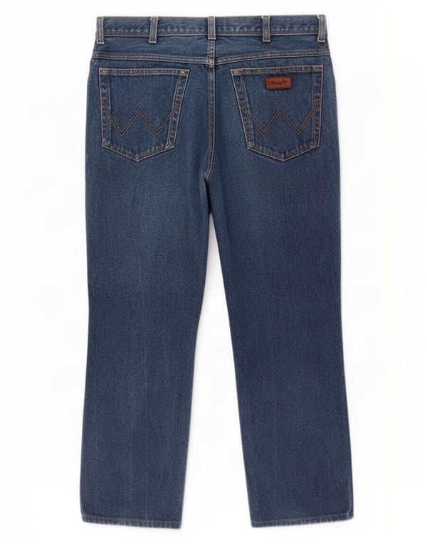 Wrangler Herre Regular Fit Straight Jeans W36 L30 Blå Bomuld