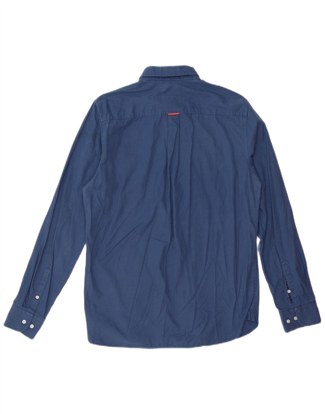 SUPERDRY Herreskjorte Medium Blue Houndstooth Bomuld