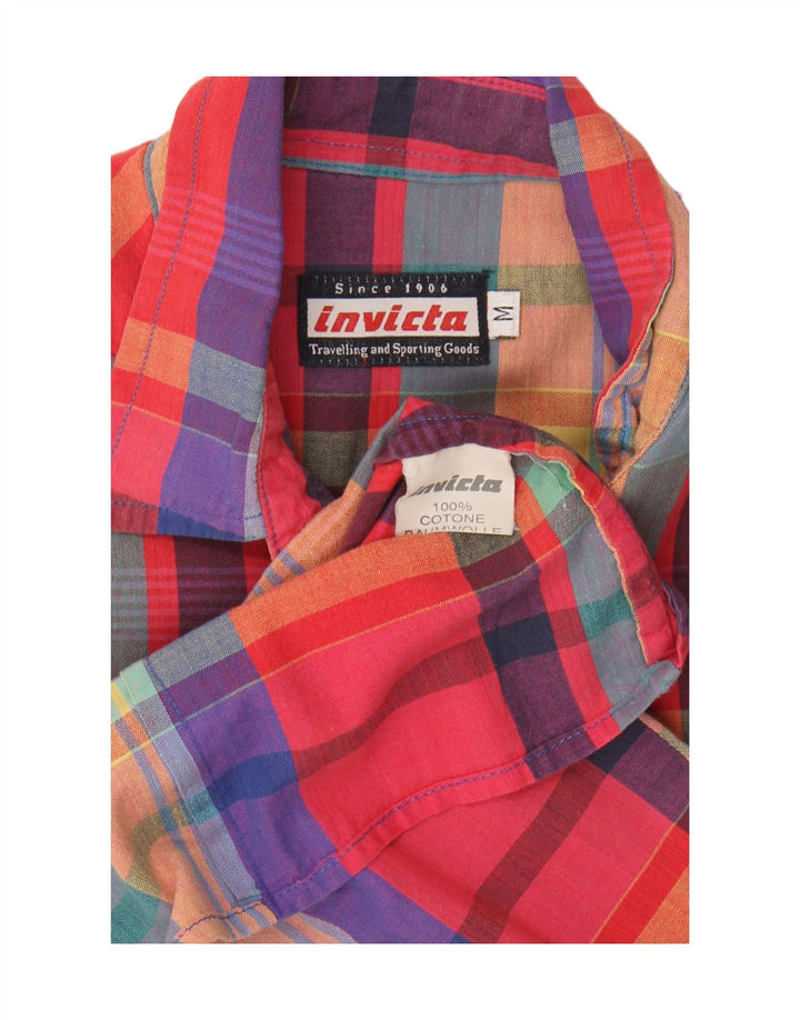 Invicta ærmeløs skjorte til kvinder UK 12 medium flerfarvet ternet bomuld