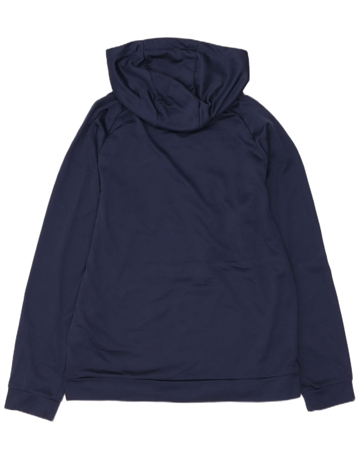 NIKE Herre Dri Fit grafisk hættetrøje Jumper Medium marineblå polyester