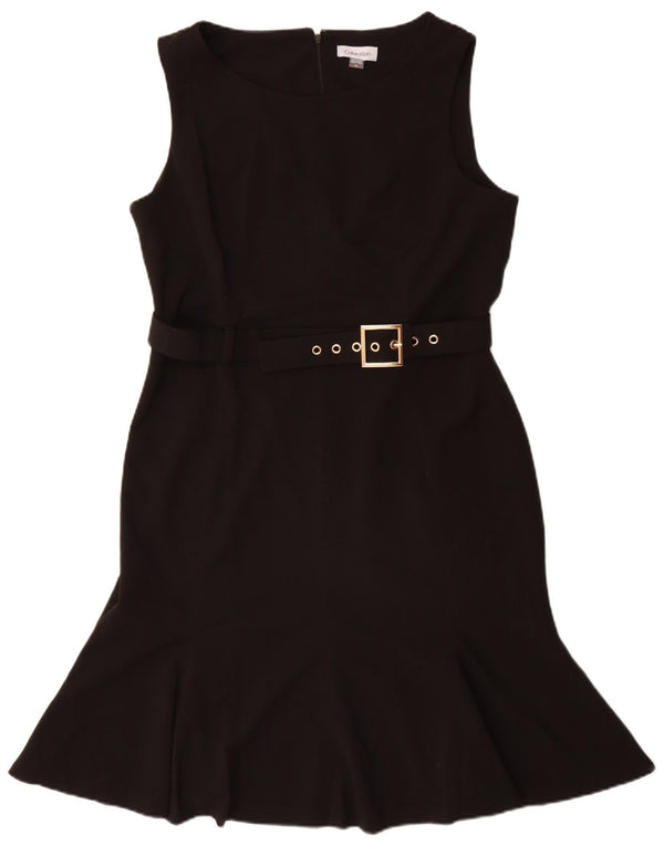 Calvin Klein Dame Ærmeløs Havfrue Kjole US 14 XL Sort Polyester