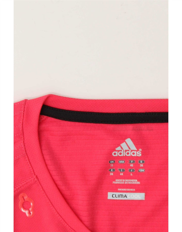 Adidas Dame Climacool T-Shirt Top UK 12 Medium Pink