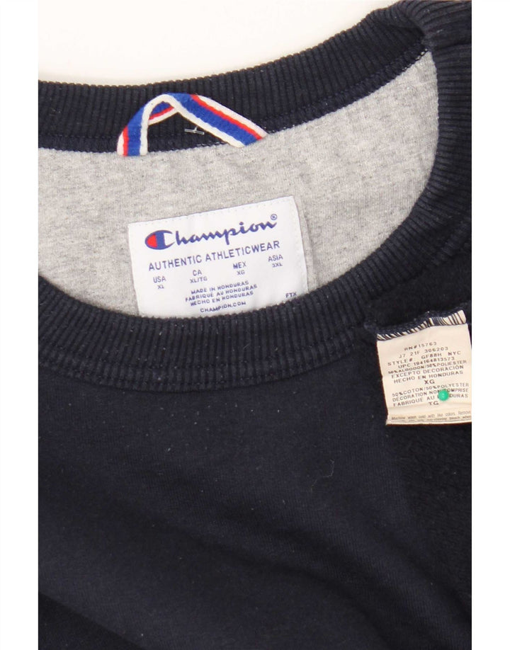Champion Herre Sweatshirt Jumper XL Marineblå Bomuld