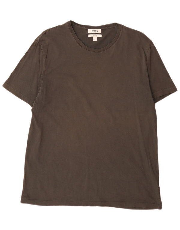 Cos Herre Regular T-Shirt Top XL Grå Bomuld