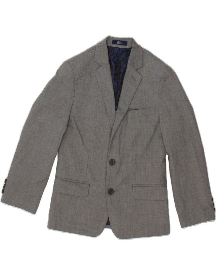 IZOD Boys 2 Button Blazer Jacket 7-8 Years Grey Polyester Vintage Izod and Second-Hand Izod from Messina Hembry 