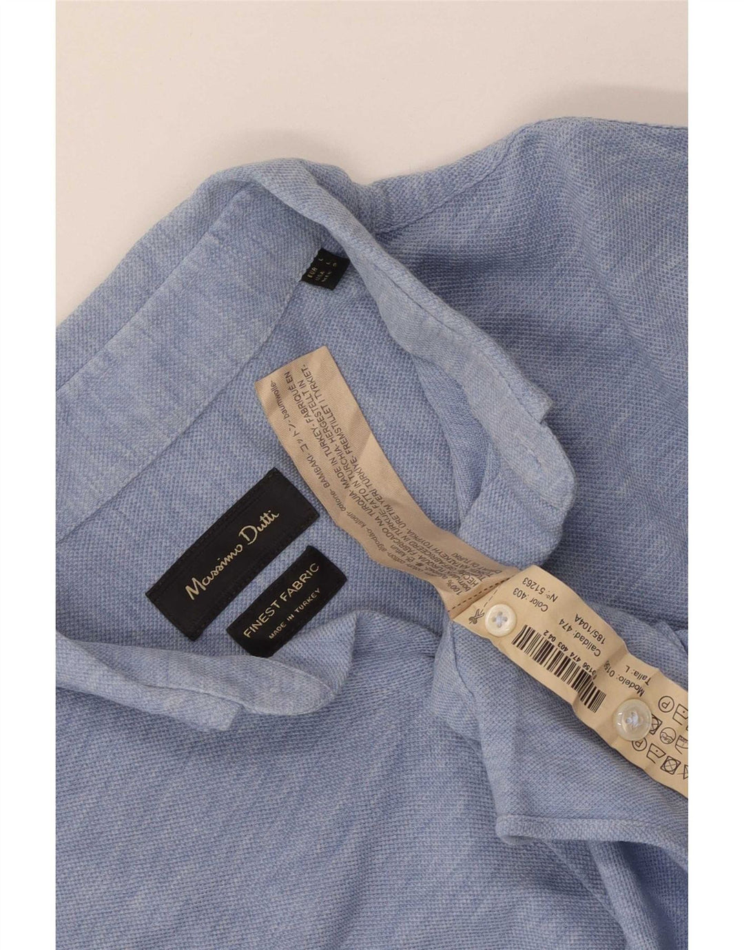 Massimo Dutti Herreskjorte Stor Blå Bomuld