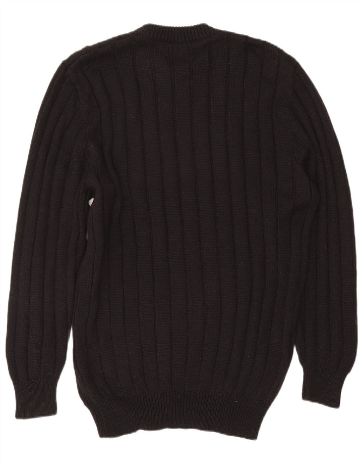 Vintage Dame Jumper Kjole IT 50 XL Sort Uld