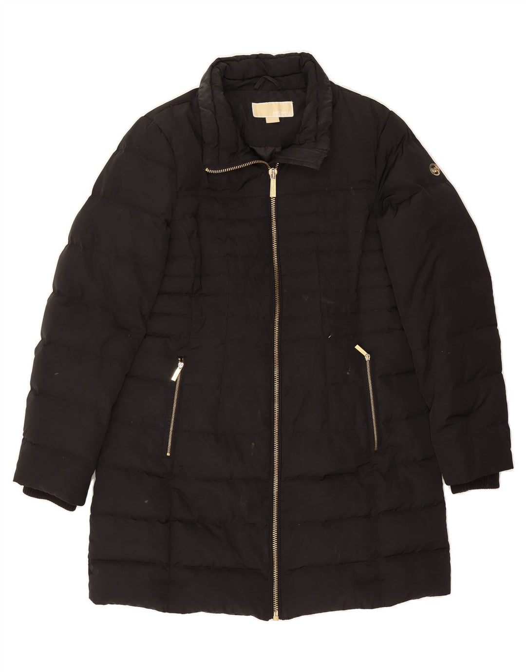 MICHAEL KORS Womens Padded Coat UK 14 Medium Navy Blue Polyester Vintage Michael Kors and Second-Hand Michael Kors from Messina Hembry 