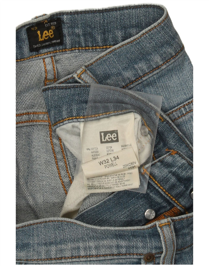LEE Herre Powell Slim Jeans W32 L34 Blå Bomuld