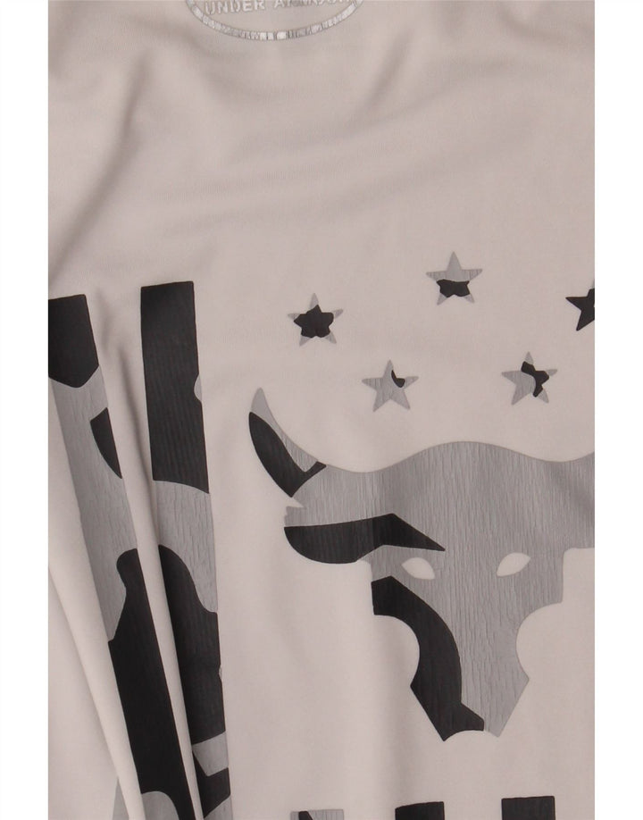 Under Armour Herre Heat Gear Grafisk T-Shirt Top Medium White Polyester