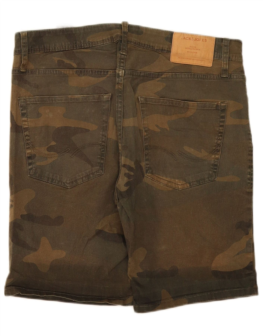Jack & Jones Herre Regular Casual Shorts Medium W32 Khaki Camouflage Bomuld