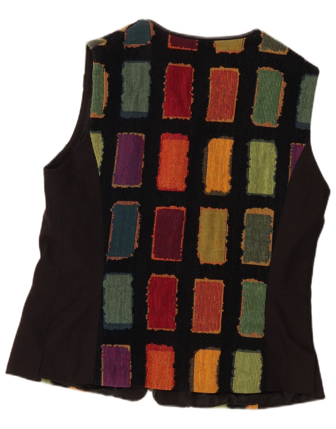 Kriss Dame Gilet IT 44 Medium Sort Geometrisk Bomuld