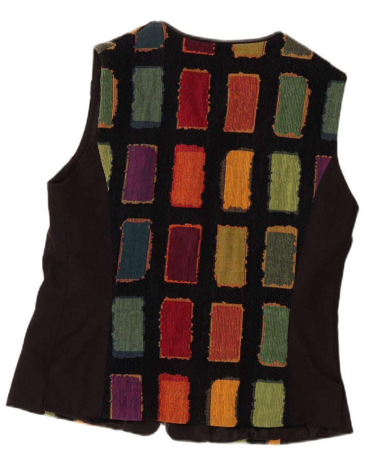 Kriss Dame Gilet IT 44 Medium Sort Geometrisk Bomuld