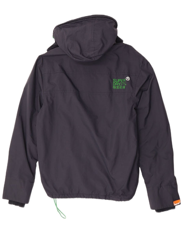 Superdry Windcheater vindjakke med hætte til mænd UK 40 Large Navy Blue