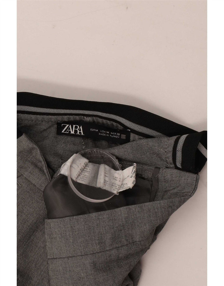 Zara Lige jakkesæt til kvinder Medium W28 L27 Grå polyester