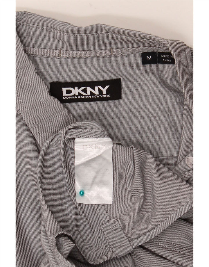 DKNY herreskjorte mellemgrå nålestribet bomuld