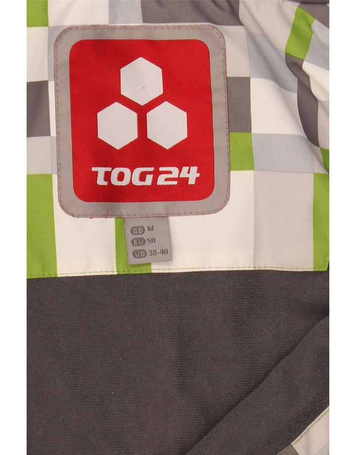 Tog 24 Herre Hætte Skijakke UK 38 Medium Beige Geometrisk