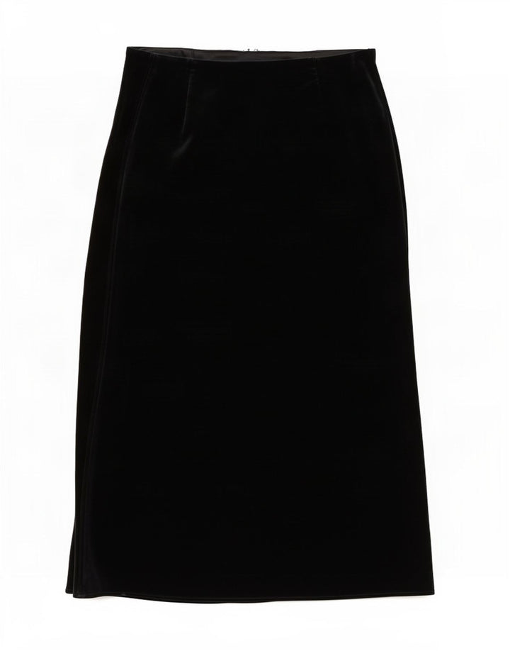 Marks & Spencer Dame Maxi Nederdel UK 18 XL W34 Sort Polyester