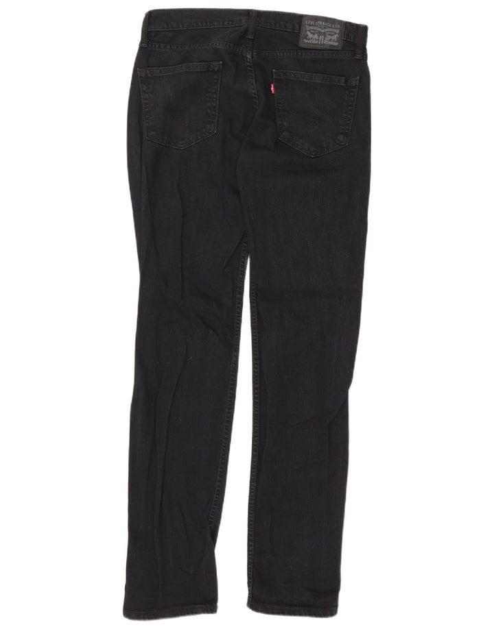 Levi's Slim Jeans til mænd W32 L34 sort bomuld