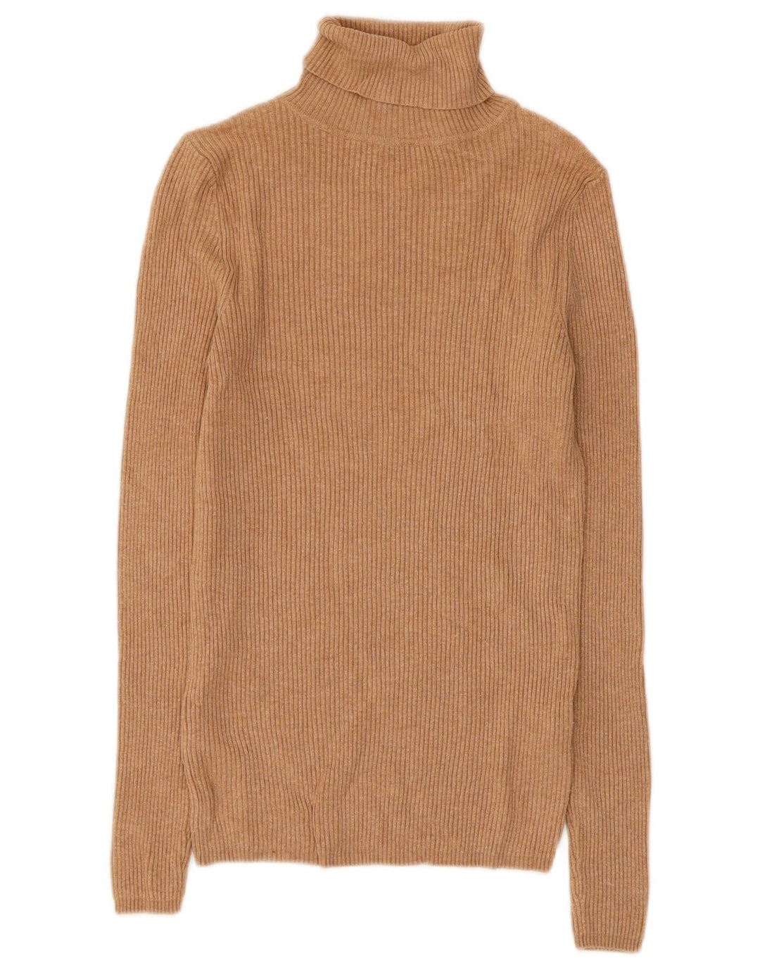 Marks & Spencer Dame Rullehals sweater UK 10 Small Brown Viscose