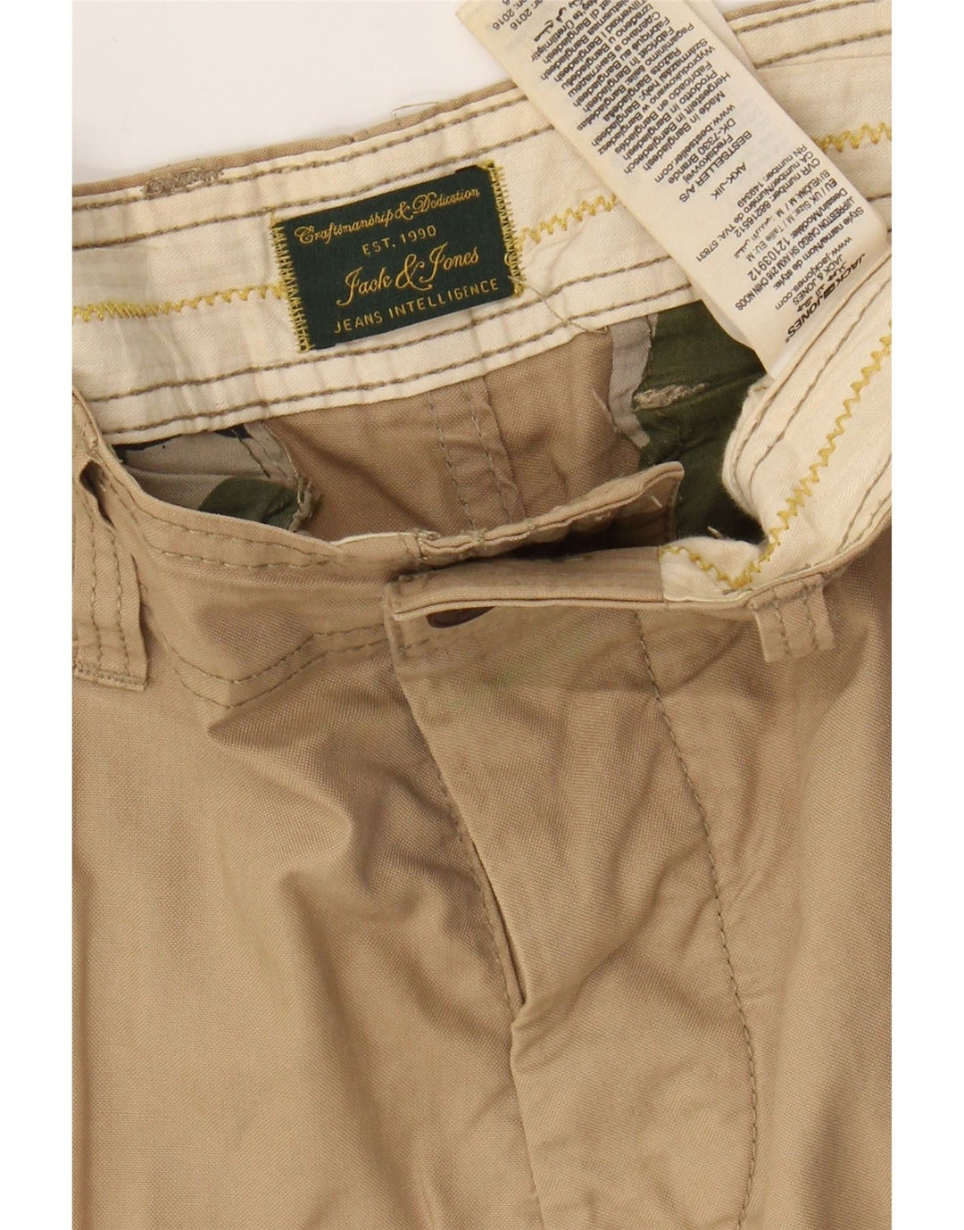 JACK & JONES Herre Cargo Shorts Medium W32 Beige Bomuld