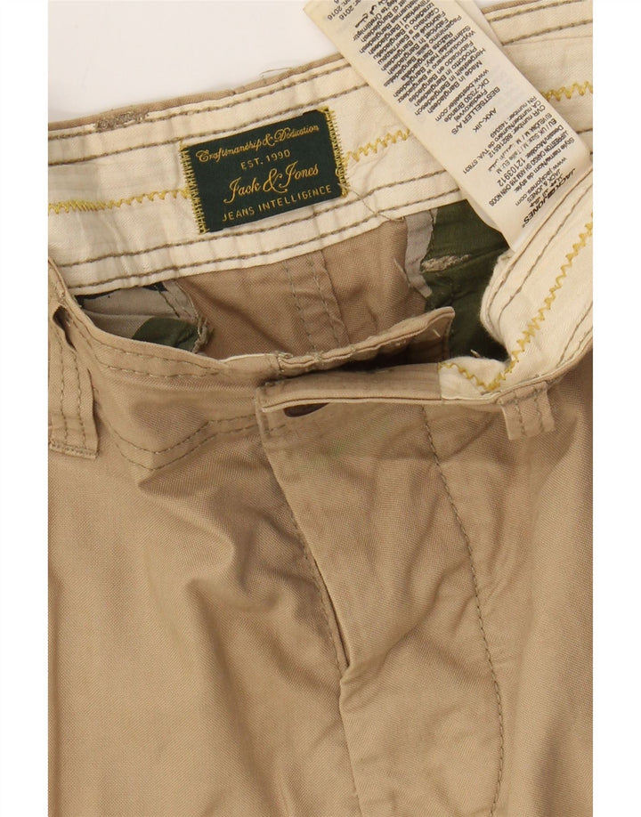 JACK & JONES Herre Cargo Shorts Medium W32 Beige Bomuld