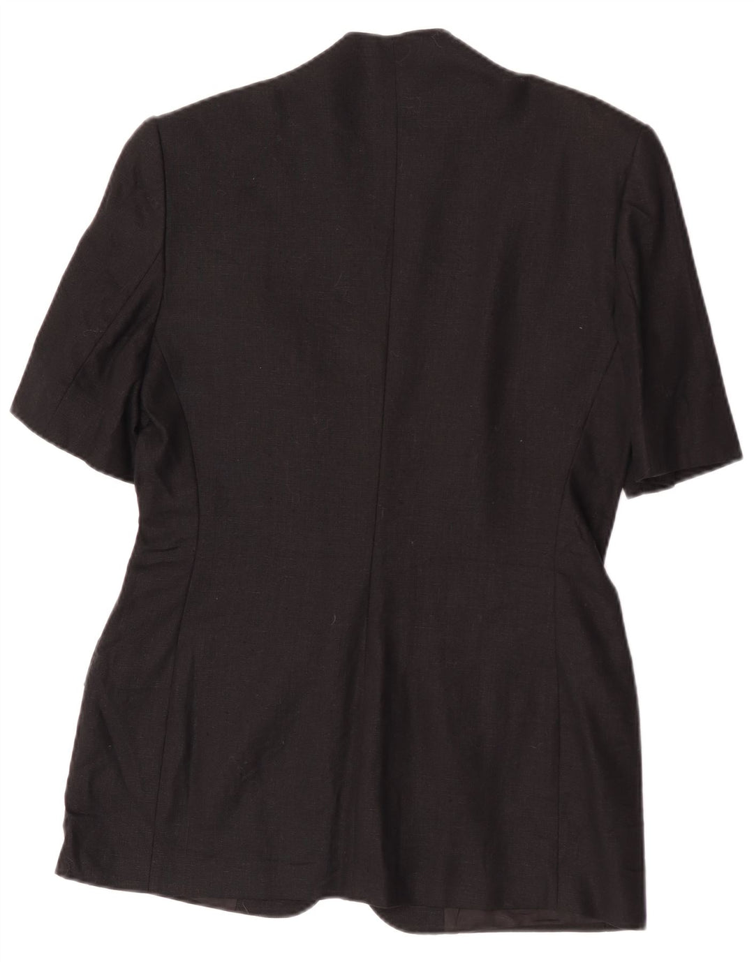 Les Copains Dame Kortærmet 1 Knap Blazer Jakke IT 44 Medium Sort