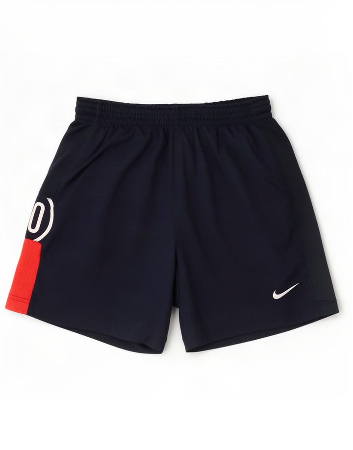 Nike Herre grafiske sportsshorts Medium Navy Blue Colourblock Polyester