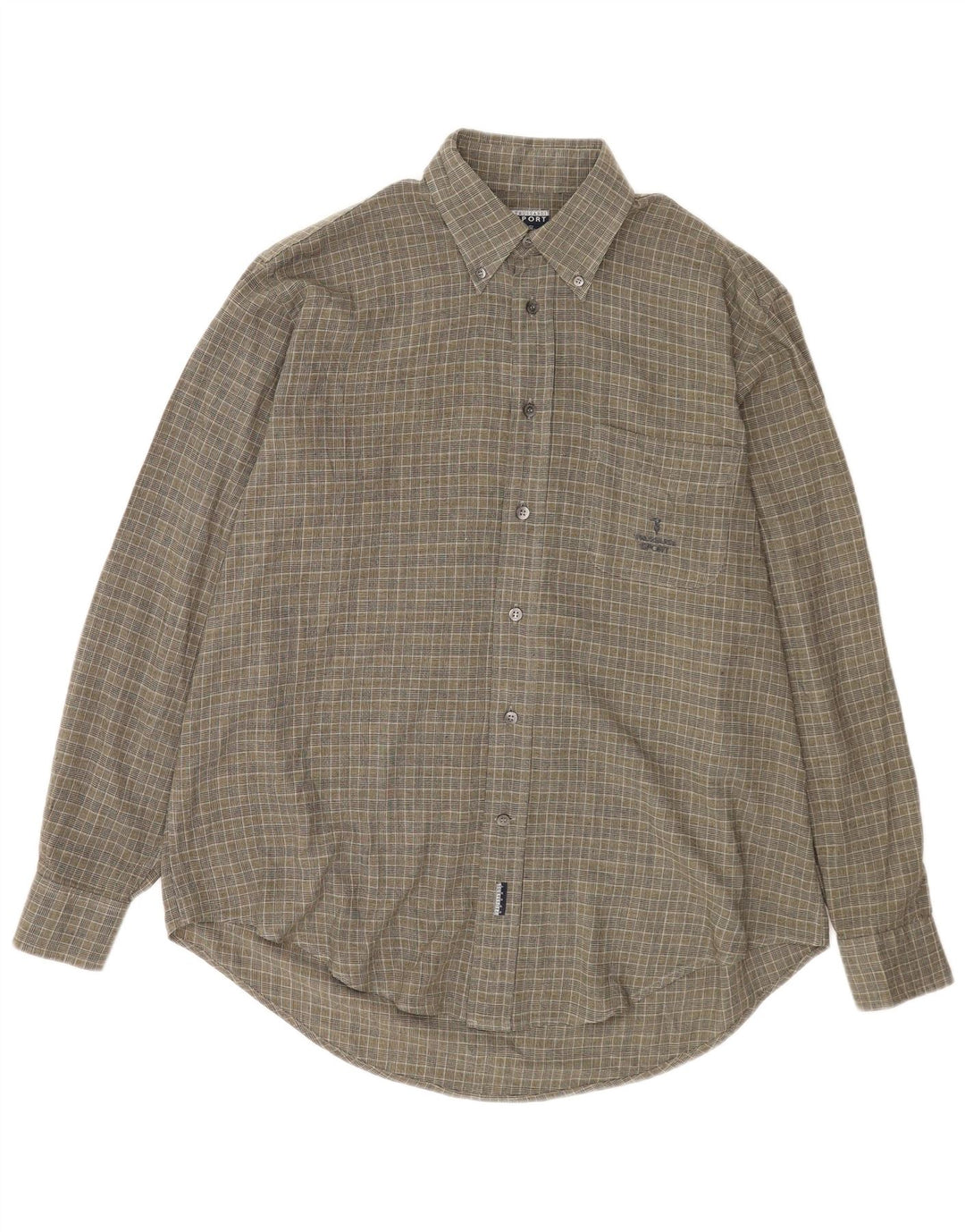 Trussardi Herreskjorte Stor Grøn Houndstooth Akryl