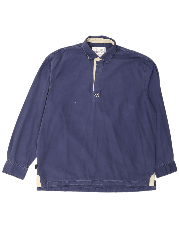 Crew Clothing Herre Pullover Shirt Stor marineblå bomuld