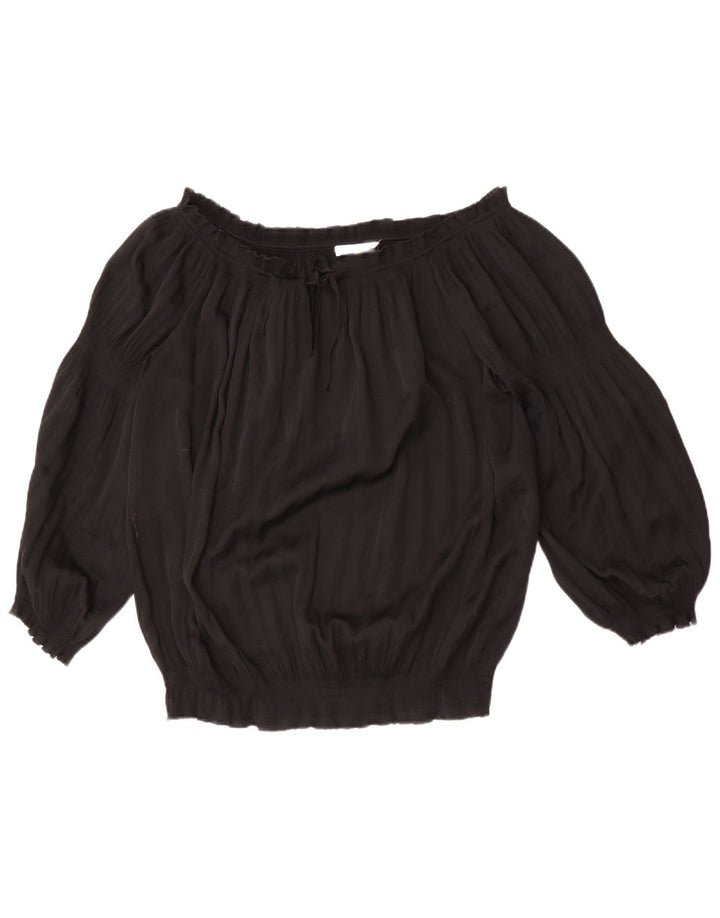 Calvin Klein Dame Off Shoulder Bluse Top UK 18 XL Sort