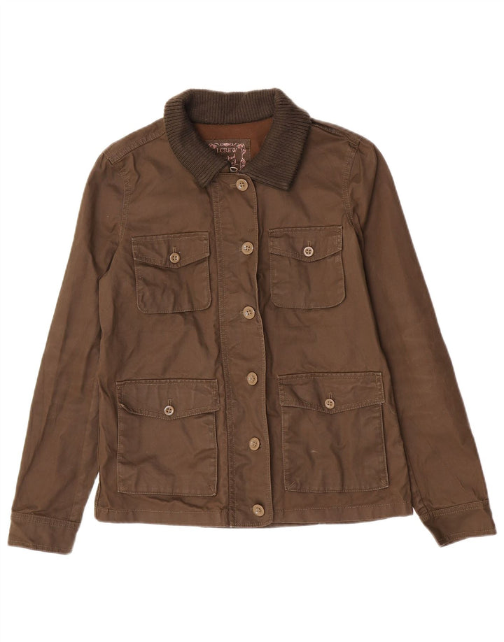 J. Crew Womens Utility Jacket UK 6 XS Brun Bomuld