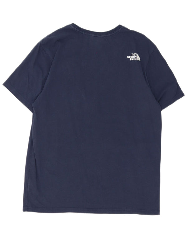 The North Face Herre grafisk T-shirt Top Medium Marineblå Bomuld