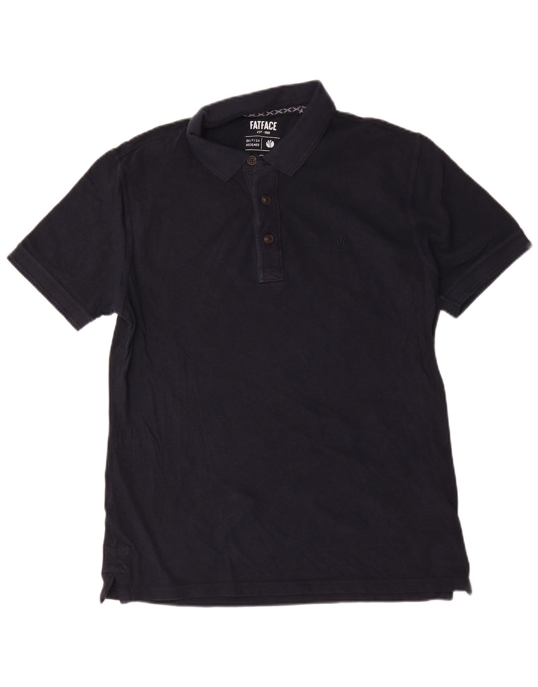 Fedt ansigt Herre Regular Polo Shirt Medium Navy Blue Bomuld