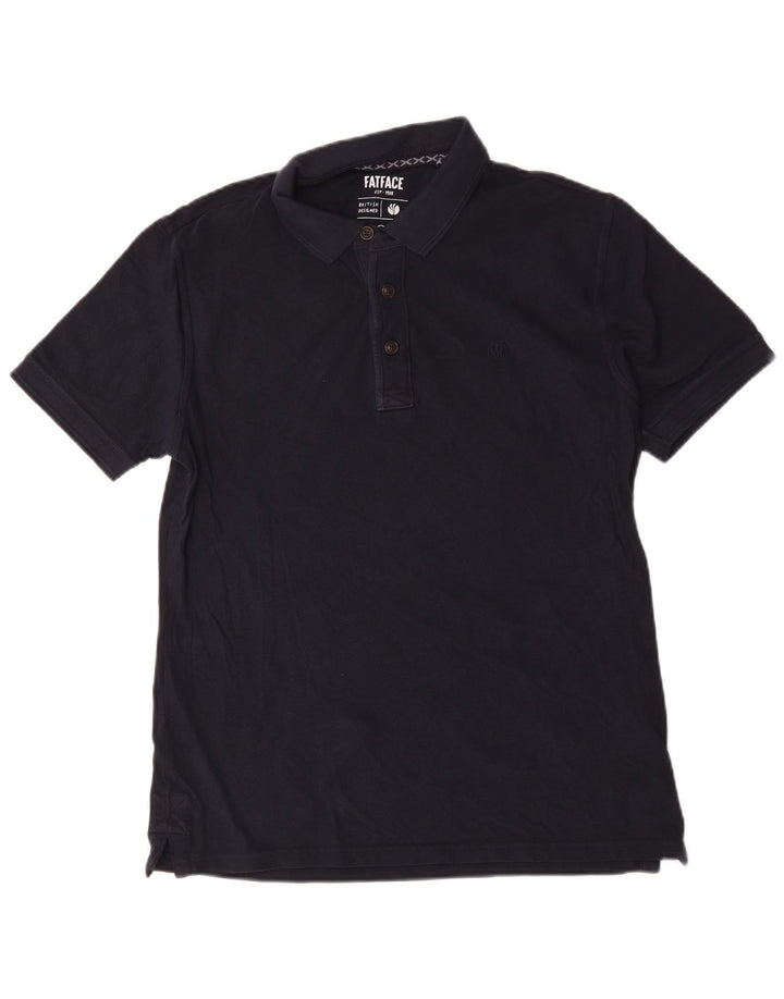 Fedt ansigt Herre Regular Polo Shirt Medium Navy Blue Bomuld