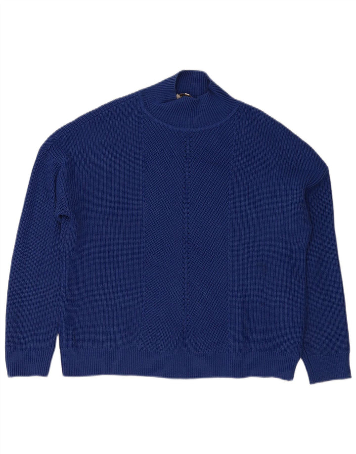 Hobbs Dame Turtle Neck Sweater UK 16 Large Blue